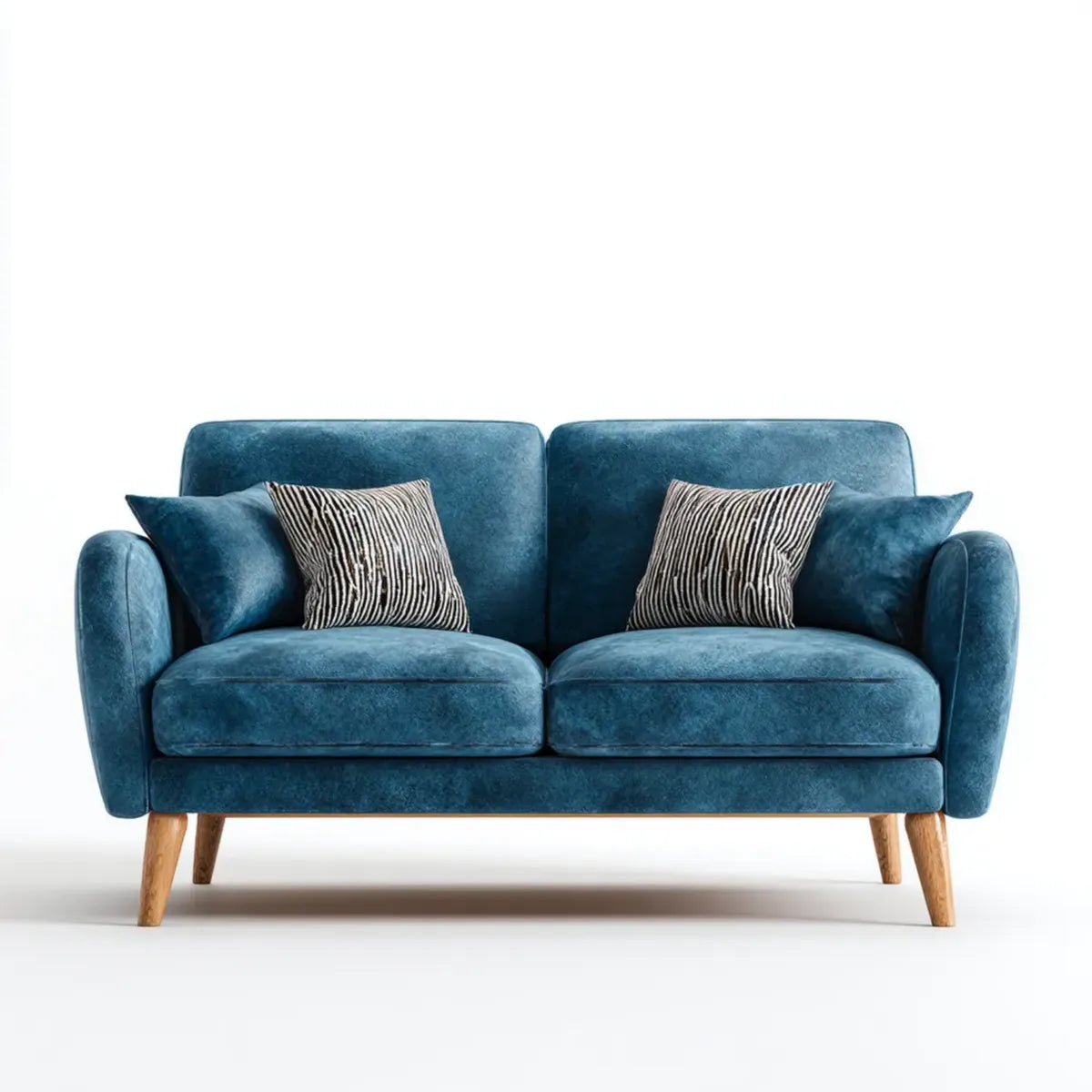 2-Sitzer Sofa Petrol 160 x 85 x 86 cm Polyester-Samt Rechteckig
