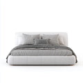 Polsterbett Doppelbett Weiß 180 x 200 cm PU-Kunstleder Rechteckig